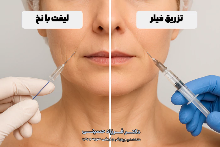 لیفت با نخ و تزریق فیلر